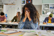 © Rido - Stressed african american student during exam