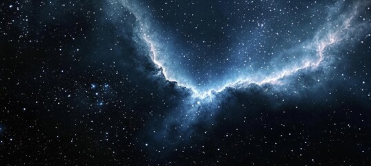 Wall Mural - A Breathtaking View of a Vibrant Nebula in Deep Space, Showcasing Stars and Cosmic Wonders