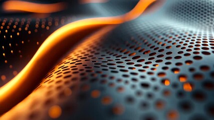 Abstract Metal Perforated Surface with Light.