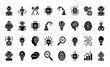 © jitendra - Artificial Intelligence and Robotics Icons – AI Brain, Robot, Machine Learning, Automation, Innovation, Technology, and Data Symbols