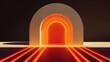 © Fartner - Abstract archway, glowing orange lines
