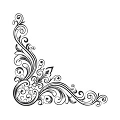 Wall Mural - Ornate Floral Corner
