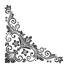 Wall Mural - Elegant Corner Border