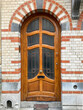 © Tetra Images - Wood and glass Art Nouveau style doors