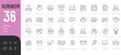 © Vectuz - Humanism line Editable Icons set. Vector illustration in modern thin line style of volunteering related icons: parking, donation, people and animals care, and more. Isolated on transparent background.