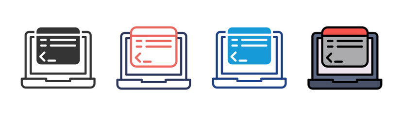 Command Line Icon Set Multiple Style Collection