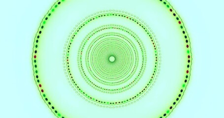 Wall Mural - vibrant green tunnel design showcases a mesmerizing loop of circular patterns that flow seamlessly. 
