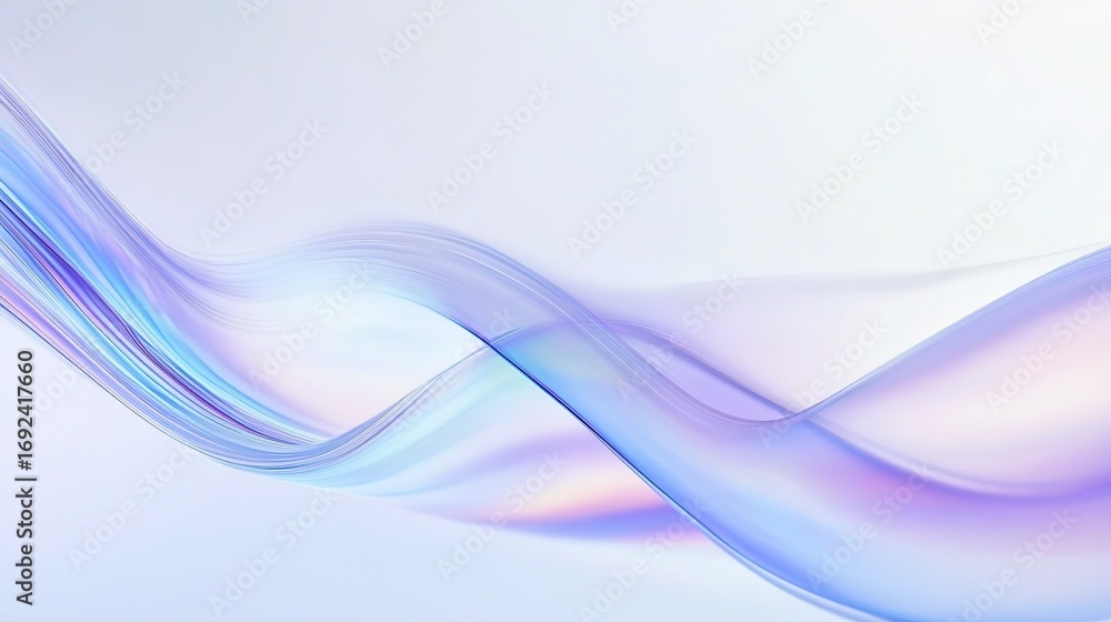 Wave Form Subtle Background Luminous fluid wave background with iridescent effect, minimalist ...