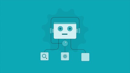 Wall Mural - Agentic AI system searches for answers, provides technical support, and delivers responsive customer service..