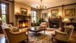 © Kari - Luxurious living room with fireplace