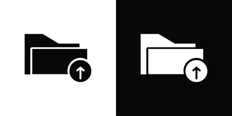 Wall Mural - Folder upload icon flat design. Eps 10