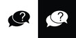© Dan - Comment question icon flat design. Eps 10