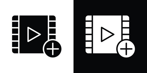 Wall Mural - Add video icon flat design. Eps 10