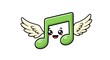 © Bidinstudio - Cute music note with wings