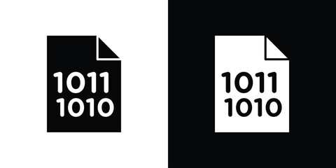 Binary code icon logo. simple graphic symbols