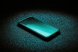 © azwan - Modern smartphone with vibrant glowing screen on dark textured background