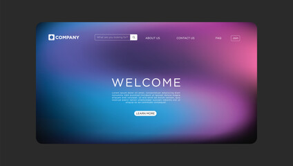 Modern website interface design with a welcoming message and easy navigation for users
