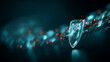 © Walter - futuristic data stream with shield lock hologram, abstract network nodes, sleek corporate feel, gradient background, minimal, high detail, depth