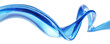 © Yeti Studio - Abstract blue 3d glass wave with dynamic curves, isolated on transparent cutout background