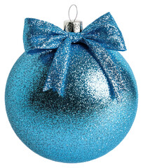 Wall Mural - png blue glitter ornament christmas decor blue.