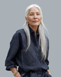 © Trinette Reed - Portrait of older mature confident stylish Japanese woman