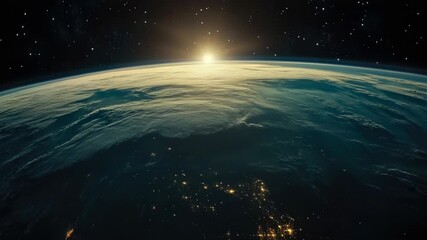 Wall Mural - Earth from Space Night View