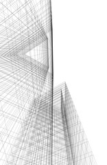 Canvas Print - architectural building. design 3d background