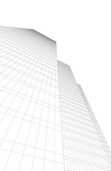 Canvas Print - architectural building. design 3d background
