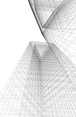 Canvas Print - architectural building. design 3d background
