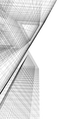 Canvas Print - architectural building. design 3d background