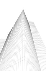 Canvas Print - architectural building. design 3d background