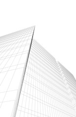 Canvas Print - architectural building. design 3d background