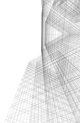 Canvas Print - architectural building. design 3d background