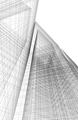 Canvas Print - architectural building. design 3d background