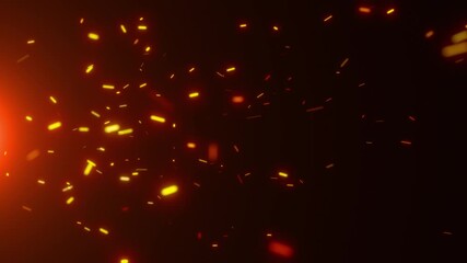 Wall Mural - isolated glowing fire heat animation backdrop night