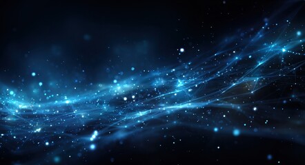 Wall Mural - Mystical Galaxy: A Dark Background with Illuminating Light Effects and Celestial Wonders