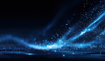 Abstract digital blue background with particles