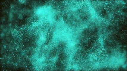 Universe with flying stars with glitters and purple clouds, abstract futuristic and cyber style background animation