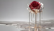 © Oleksiy - Rose melting dripping metal falling wealth.