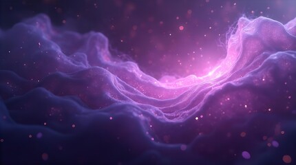 Wall Mural - Vibrant purple and pink cosmic nebula with glowing ethereal gas clouds and sparkling stardust in deep space, a mystical abstract galaxy background for celestial designs.
