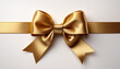 © Damon - Golden Bow And Ribbon On White Background