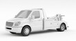 © Djemari - White tow truck, isolated on a plain background, showcasing a modern design.