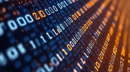 Digital Binary Code Background for Tech - Related Projects 