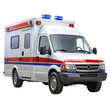 © Sanzida - an ambulance vehicle with emergency lights and medical stripes