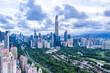 drone aerial view of city in SHENZHEN