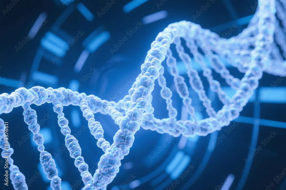 3D DNA Helix Structure Visualization Genetics and Biotechnology Stock ...