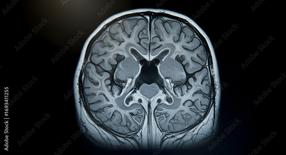 High-Resolution MRI Brain Scan Revealing Detailed Anatomy Of The Human ...