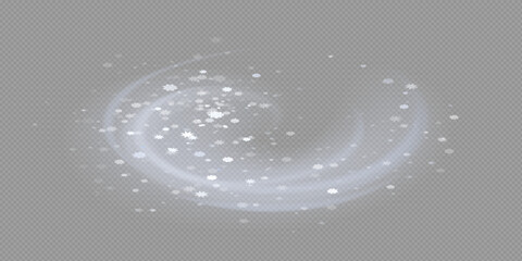 Wall Mural - Christmas background with snowflakes. Snow flakes with wind, snow .S now storm effect, blurred, cold wind with snow . Heavy snowfall, snowflakes in different shapes and forms. Wind.