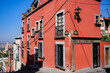 San Miguel de Allende, Mexico - February 10, 2025: Views of a street in the historic center of San Miguel de Allende, Guanajuato, Mexico.
