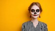 © Yuparet - Pumpkin Spice Teen: Adorable Halloween Makeup and Earrings for Seasonal Fashion Branding Shoot
